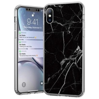 Калъф Wozinsky Marble TPU за iPhone 12 Pro Max, black
