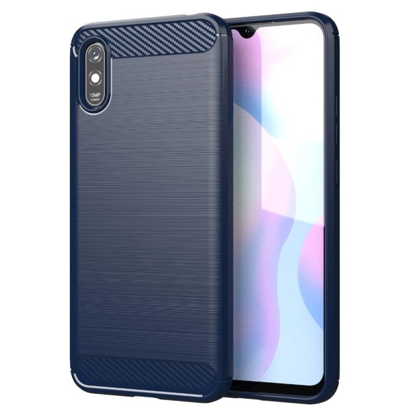 Калъф Flexible Carbon за Xiaomi Redmi 9A, blue