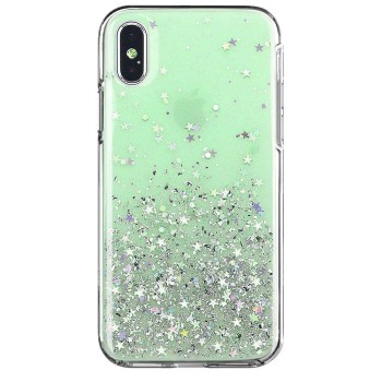 Калъф Wozinsky Star Glitter Shining за iPhone 12 Pro / iPhone 12, Green