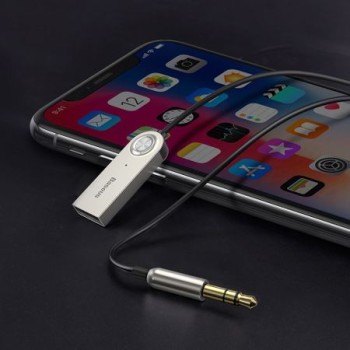 Wireless Adaptor audio 3.5 AUX to USB Baseus, Червен