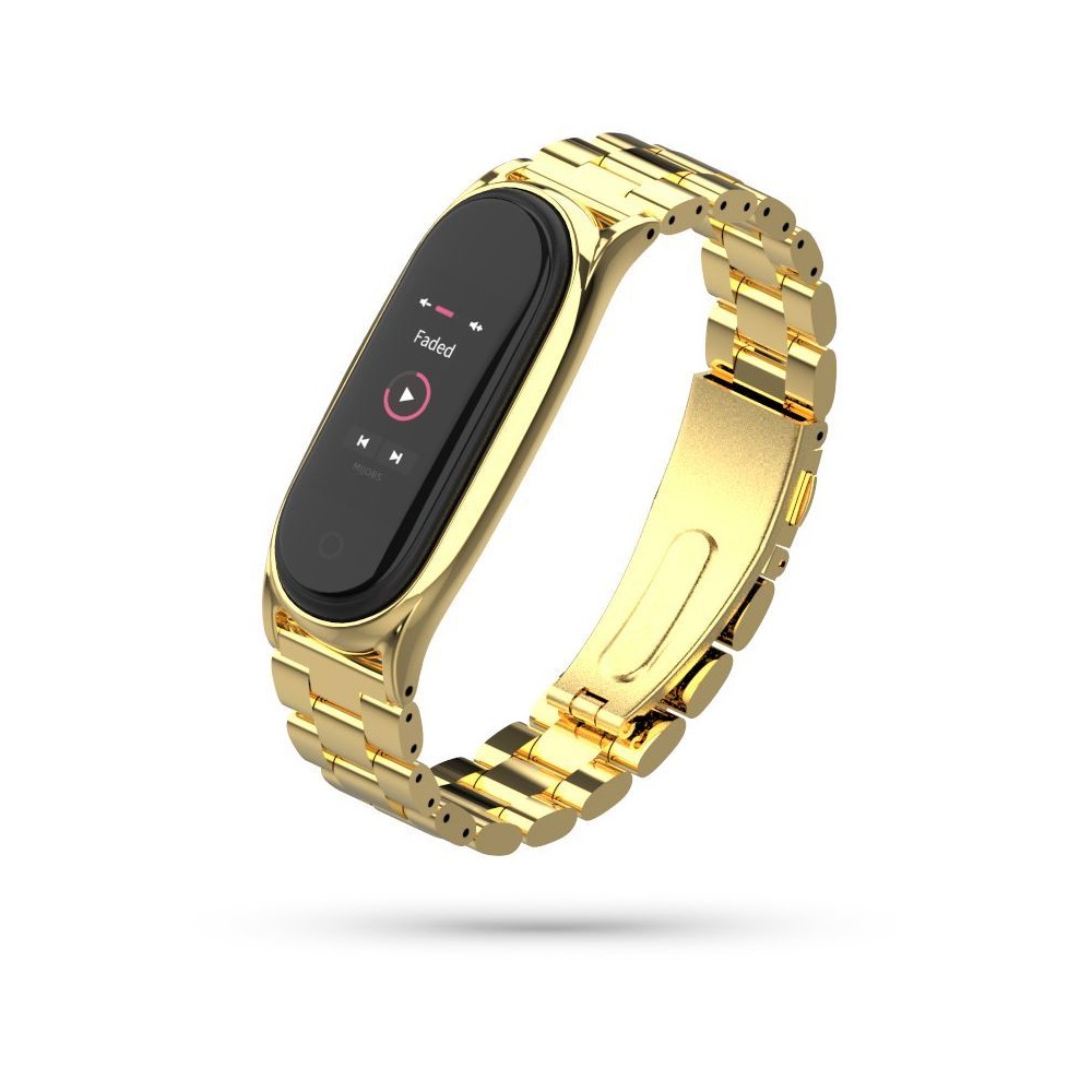 Каишка TECH-PROTECT STAINLESS за XIAOMI MI SMART BAND 5/6/6 NFC, Gold