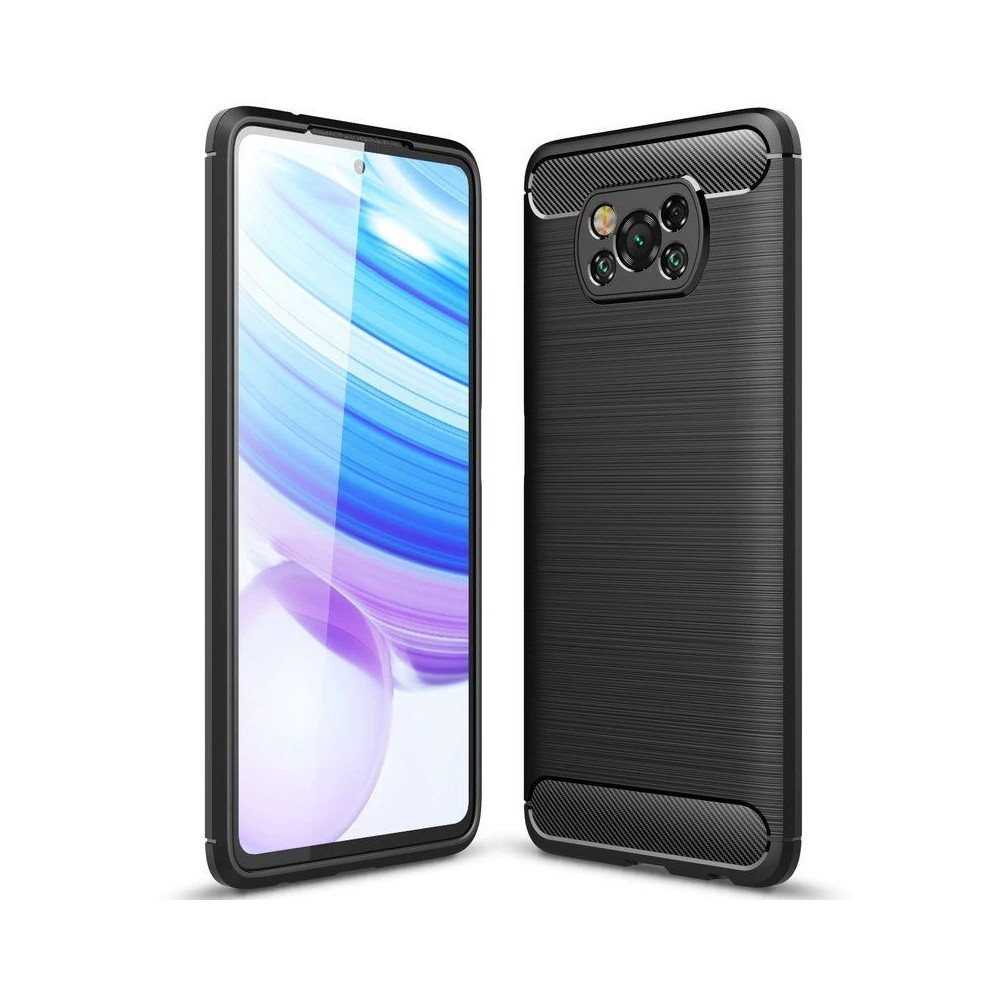 Калъф TECH-PROTECT TPUCARBON за XIAOMI POCO X3 PRO/X3 NFC, Черен