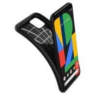 Spigen Rugged Armor удароустойчив силиконов (TPU) калъф за Google Pixel 4, Matte Black