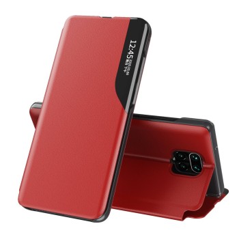 Калъф Eco Leather View Book за Xiaomi Redmi Note 9 Pro / Redmi Note 9S red
