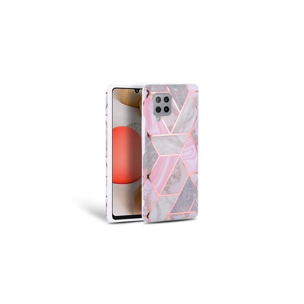 Калъф TECH-PROTECT MARBLE за SAMSUNG GALAXY A42 5G, Розов