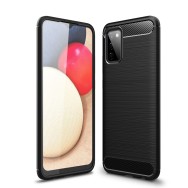 Калъф TECH-PROTECT TPUCARBON за SAMSUNG GALAXY A02S, Черен