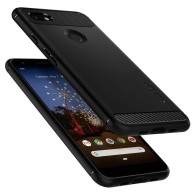 Spigen Rugged Armor удароустойчив силиконов (TPU) калъф за Google Pixel 3a, Matte Black