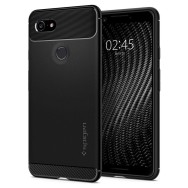 Spigen Rugged Armor удароустойчив силиконов (TPU) калъф за Google Pixel 3, Matte Black