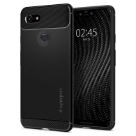 Spigen Rugged Armor удароустойчив силиконов (TPU) калъф за Google Pixel 3 XL, Black