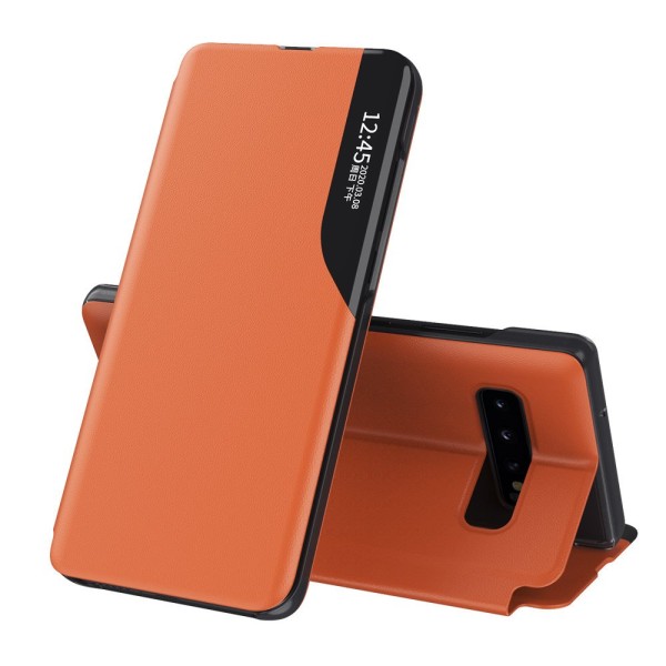 Калъф Eco Leather View Book за Samsung Galaxy S10 orange