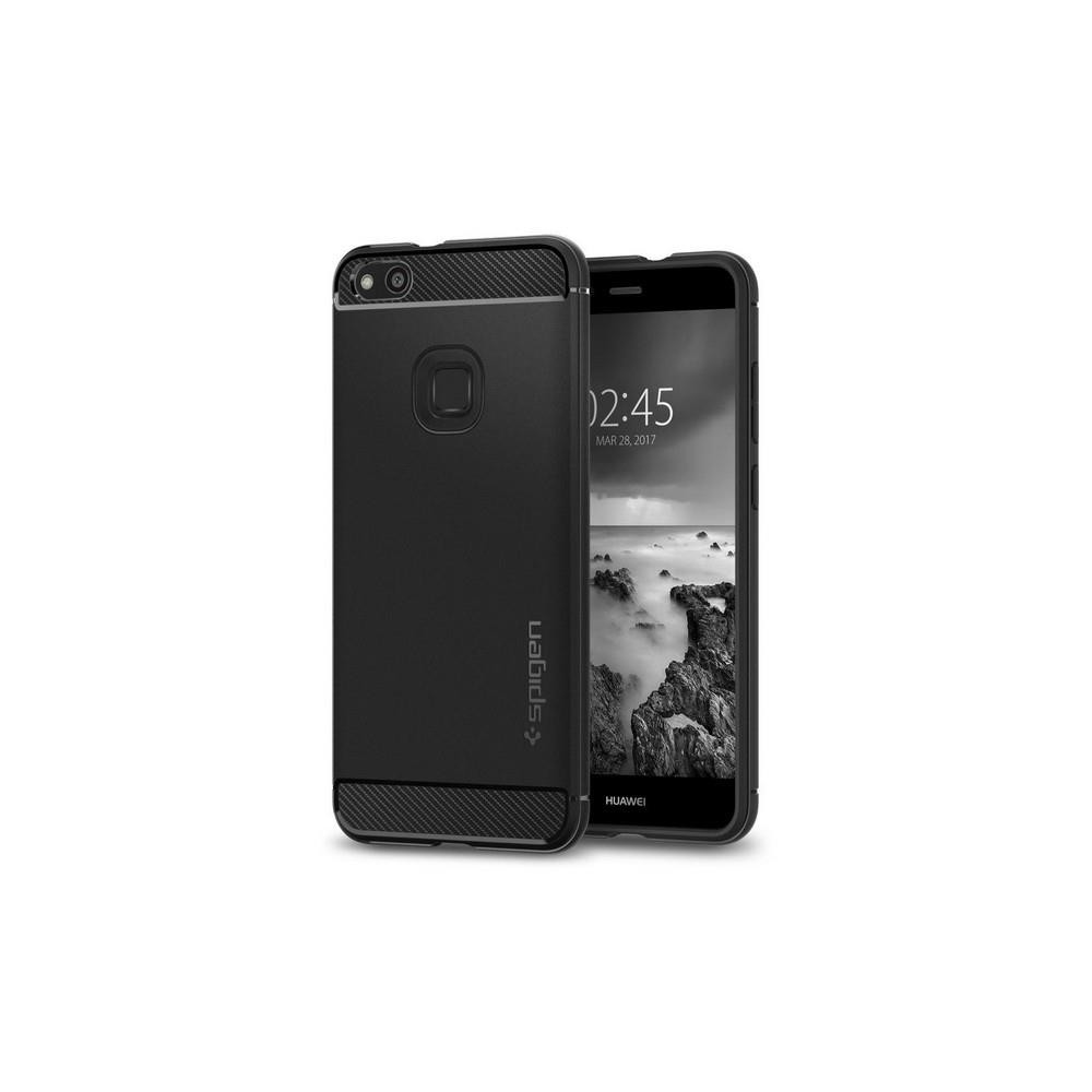 Spigen Rugged Armor удароустойчив силиконов (TPU) калъф за Huawei P10 Lite, Black
