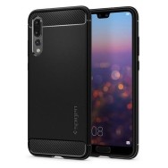 Spigen Rugged Armor удароустойчив силиконов (TPU) калъф за Huawei P20 Pro, Black
