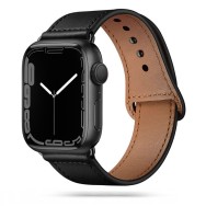 Каишка TECH-PROTECT LEATHERFIT за APPLE WATCH 4/5/6/7/SE (42/44/45 MM), Черен