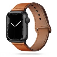 Каишка TECH-PROTECT LEATHERFIT за APPLE WATCH 4/5/6/7/SE (42/44/45 MM), Кафяв