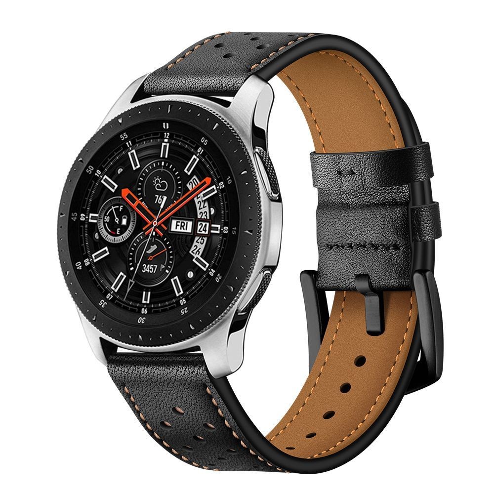 Каишка TECH-PROTECT LEATHER за SAMSUNG GALAXY WATCH 3 45MM, Черен