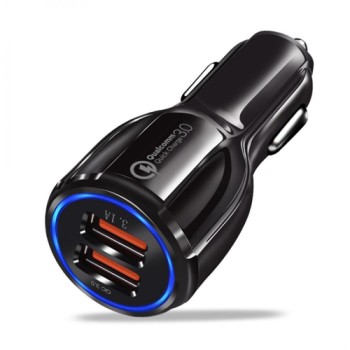 Зарядно за кола Universal Car Charger 2x USB Quick Charge 3.0, Черен