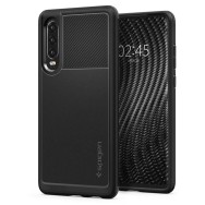 Spigen Rugged Armor удароустойчив силиконов (TPU) калъф за Huawei P30, Black