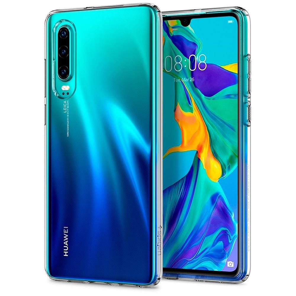Spigen Liquid Crystal тънък силиконов (TPU) калъф за Huawei P30, Crystal Clear