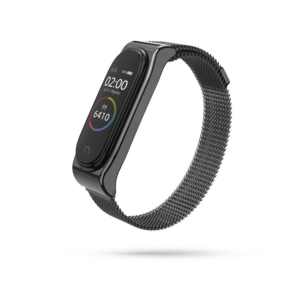 Каишка TECH-PROTECT MILANESEBAND за XIAOMI MI BAND 3/4, Черен