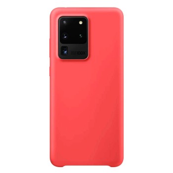 Калъф Soft Flexible Rubber Cover за Samsung Galaxy S20 Ultra red