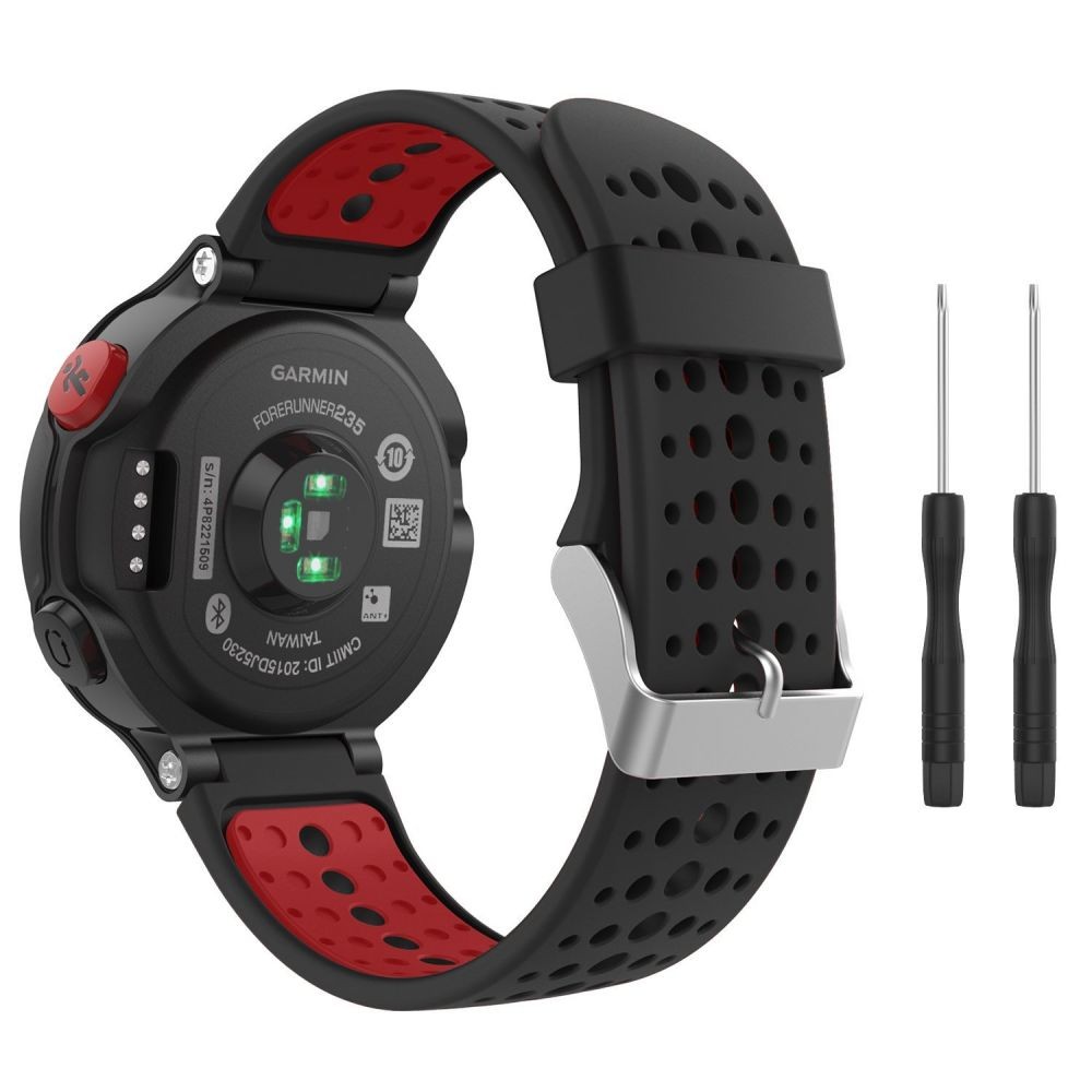 Каишка TECH-PROTECT SMOOTH за GARMIN FORERUNNER 220/230/235/630/735, Черен/Червен