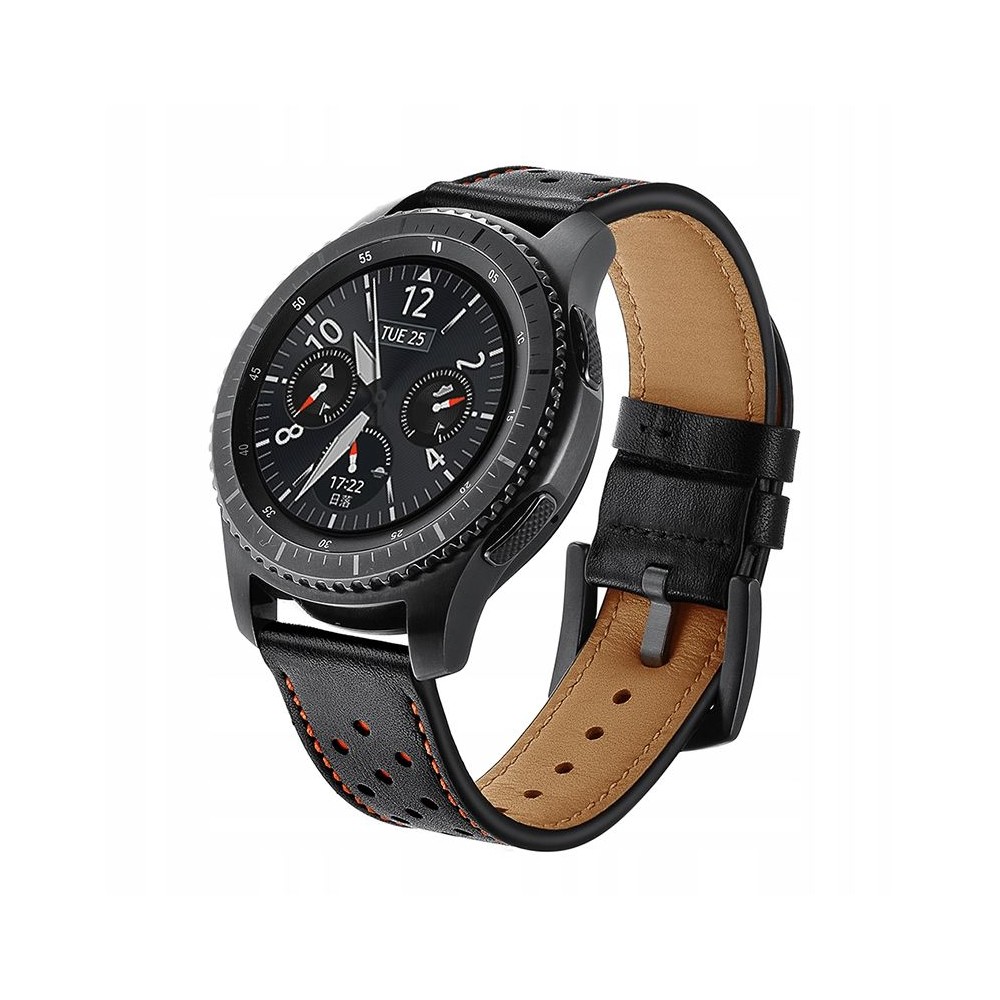 Каишка TECH-PROTECT LEATHER за SAMSUNG GEAR S3, Черен