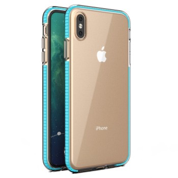 Spring Case за iPhone XS / iPhone X light blue