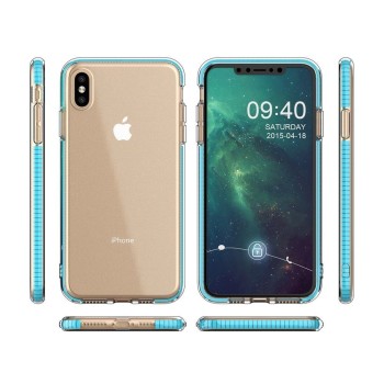 Spring Case за iPhone XS / iPhone X light blue