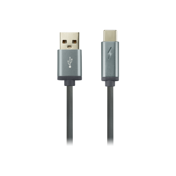 USB Кабел Canyon Type C, 1M, 2A, сив