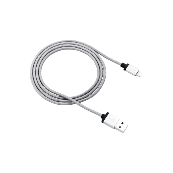 USB Кабел Canyon CNS-MFIC3 Lightning, MFI, certified by Apple, 1M, Тъмно сив