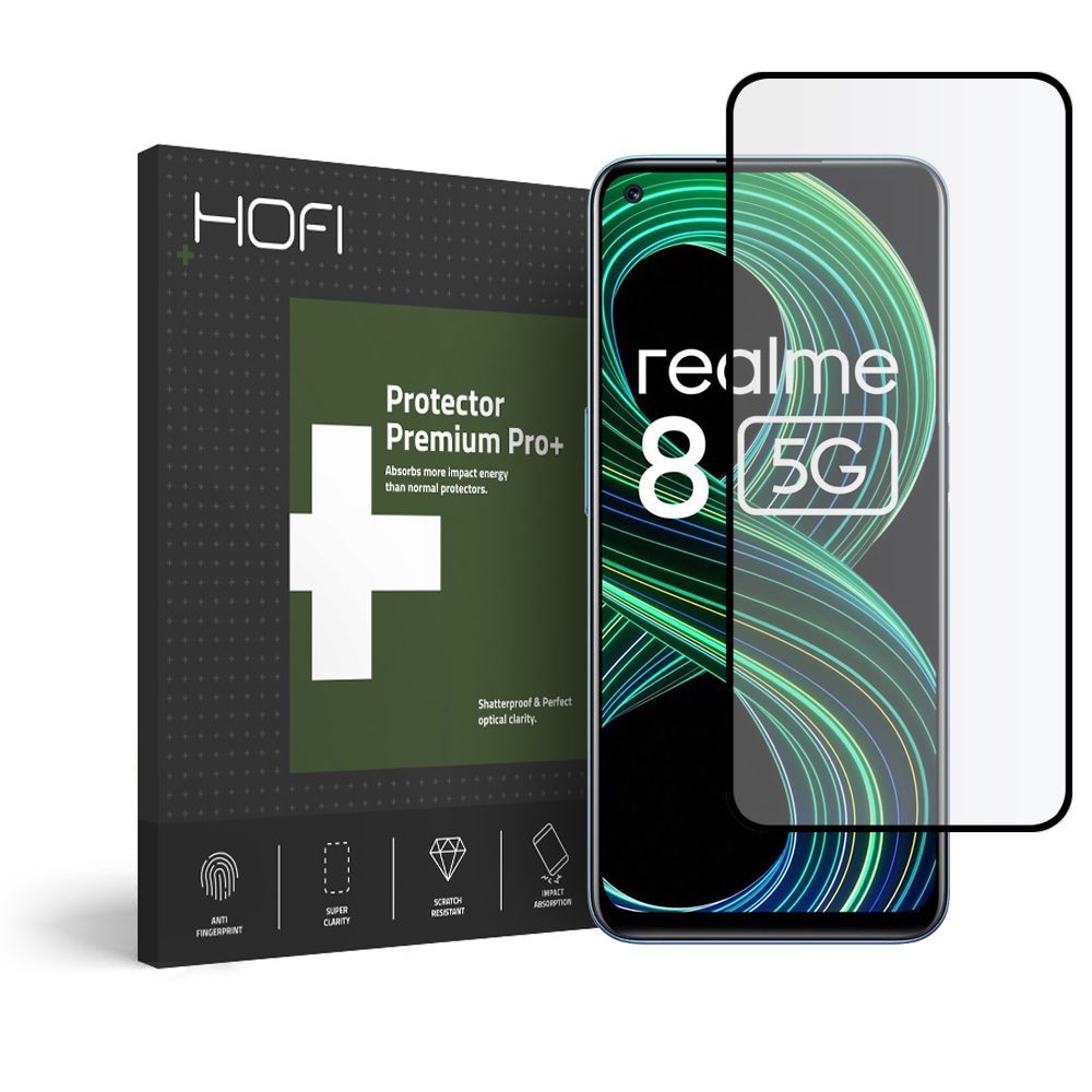 Стъклен протектор HOFI GLASS PRO+ за REALME 8 5G / NARZO 30 5G, Черен