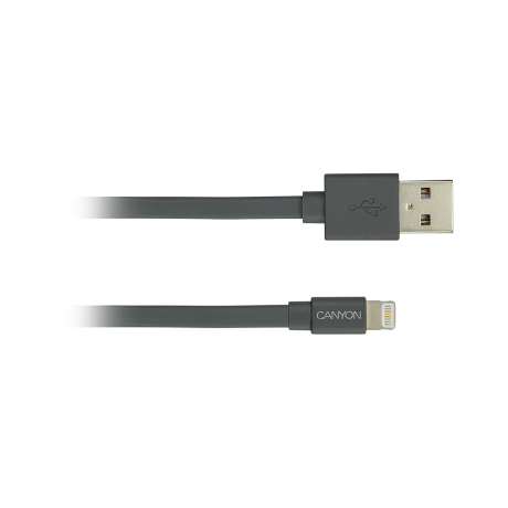 USB Кабел Canyon CNS-MFIC2 Lightning, MFI, certified by Apple, 1M, черен