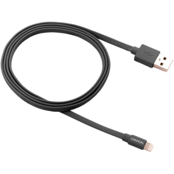 USB Кабел Canyon CNS-MFIC2 Lightning, MFI, certified by Apple, 1M, черен