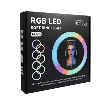 LED Ring осветление M26, 26см, RGB, 20W, Черен