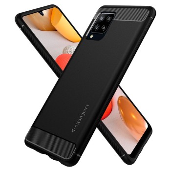 Калъф Spigen Rugged Armor за Samsung Galaxy A42 (5G), Matte Black