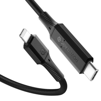 USB Кабел Spigen PB1901 Powerarc Lightning MFI, PD 100W/2A, 1M. Black