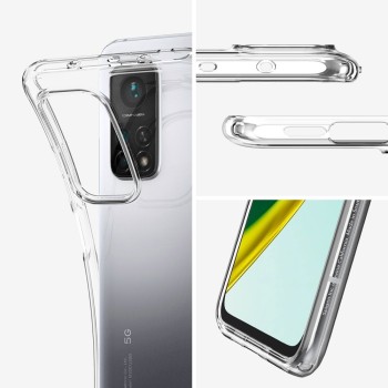 Калъф Spigen Liquid Crystal за Xiaomi Mi 10T/Mi 10T Pro, Crystal Clear