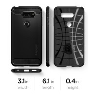 Spigen Rugged Armor удароустойчив силиконов (TPU) калъф за LG V30, Black