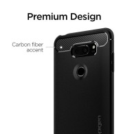 Spigen Rugged Armor удароустойчив силиконов (TPU) калъф за LG V30, Black