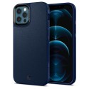 Калъф Spigen Ciel Leather Brick за iPhone 12/12 Pro, Navy