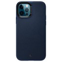 Калъф Spigen Ciel Leather Brick за iPhone 12/12 Pro, Navy