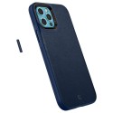 Калъф Spigen Ciel Leather Brick за iPhone 12/12 Pro, Navy