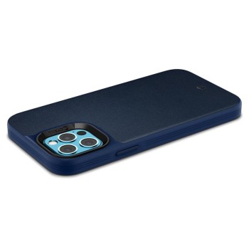 Калъф Spigen Ciel Leather Brick за iPhone 12/12 Pro, Navy