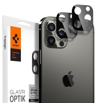 Протектор Spigen OPTIK.TR Camera Lens за iPhone 12 Pro Max, Black
