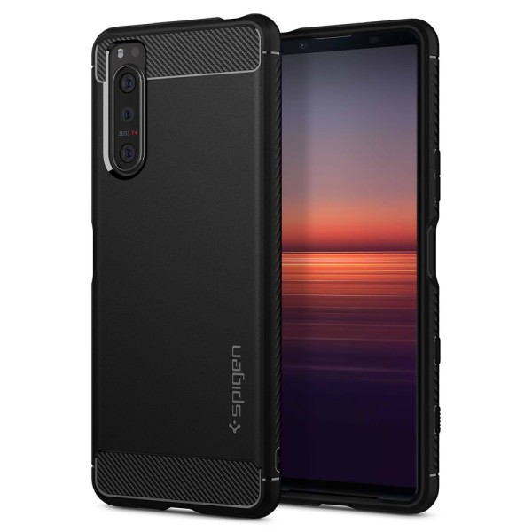 Калъф Spigen Rugged Armor за SONY Xperia 5 II, Matte Black