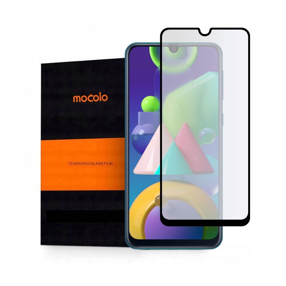 Стъклен протектор MOCOLO TG+FULL GLUE за SAMSUNG GALAXY M21, Черен