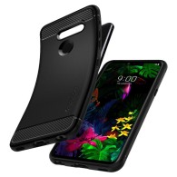Spigen Rugged Armor удароустойчив силиконов (TPU) калъф за LG G8 Thinq, Black