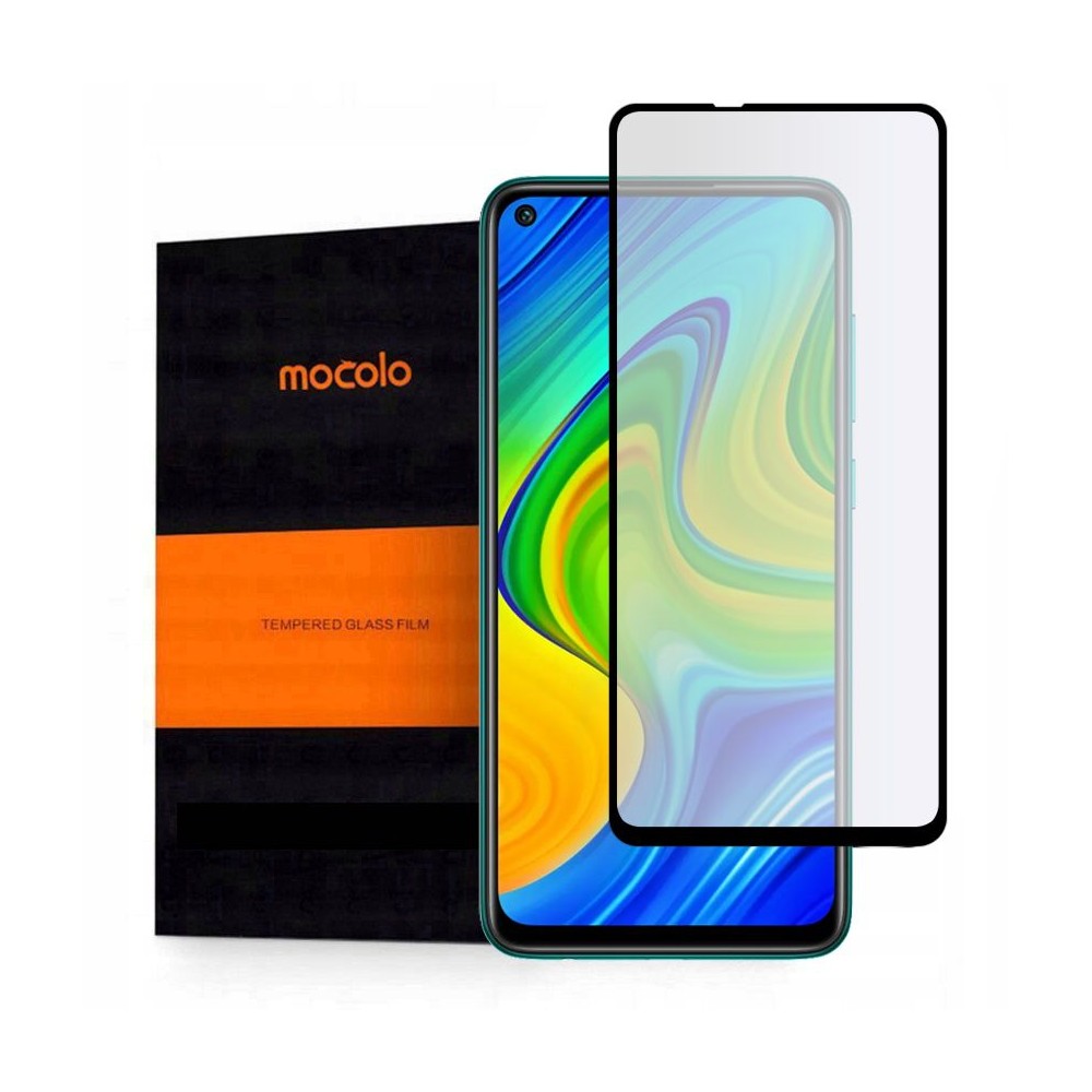 Стъклен протектор MOCOLO TG+FULL GLUE за XIAOMI REDMI NOTE 9, Черен