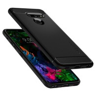 Spigen Rugged Armor удароустойчив силиконов (TPU) калъф за LG G8 Thinq, Black