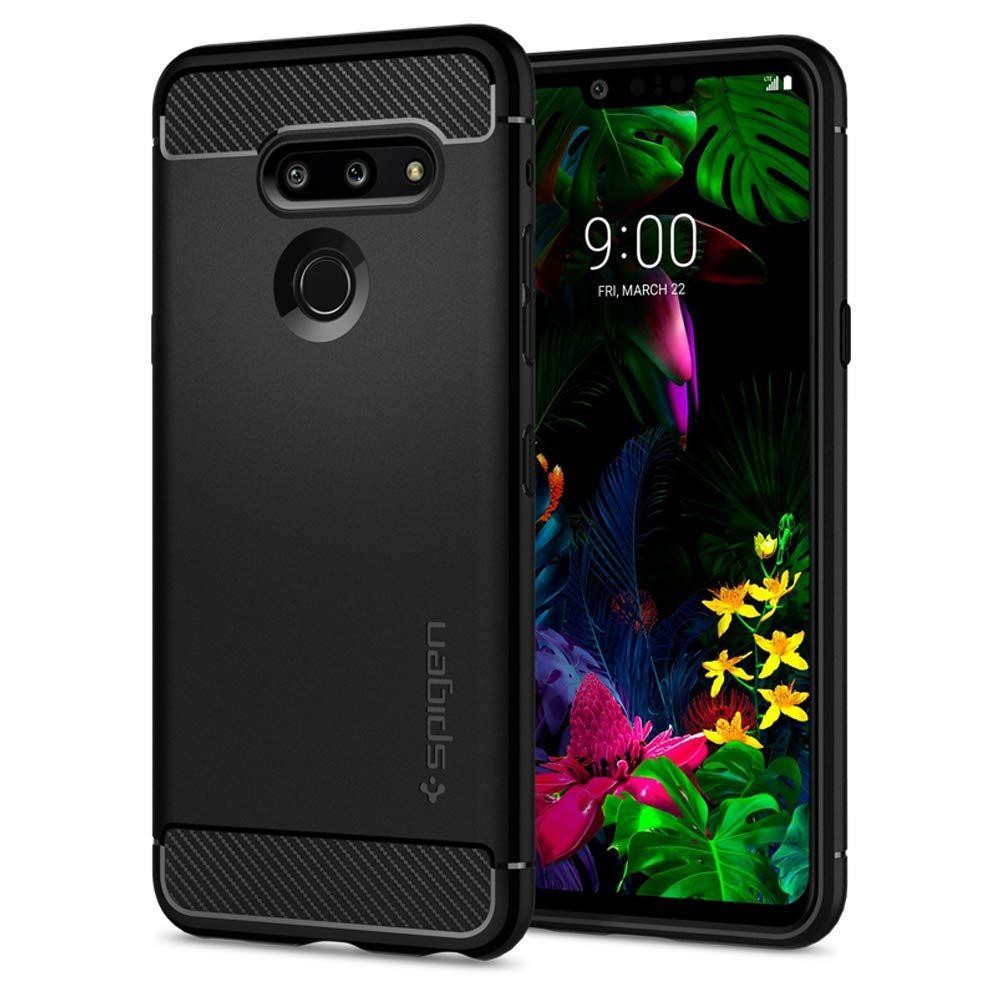 Spigen Rugged Armor удароустойчив силиконов (TPU) калъф за LG G8 Thinq, Black